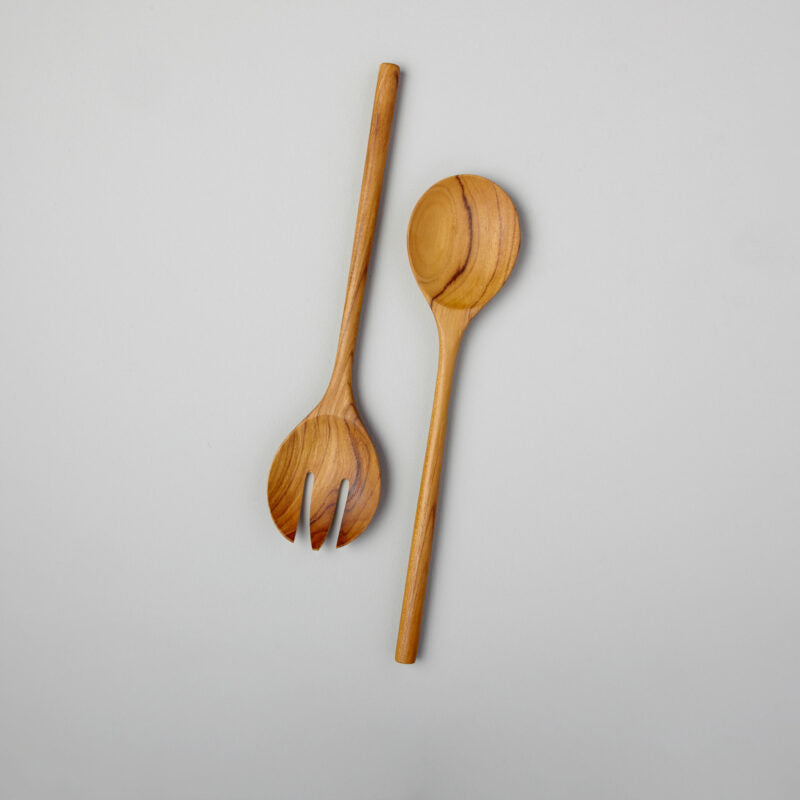 SERVING SET TEAK LARGE