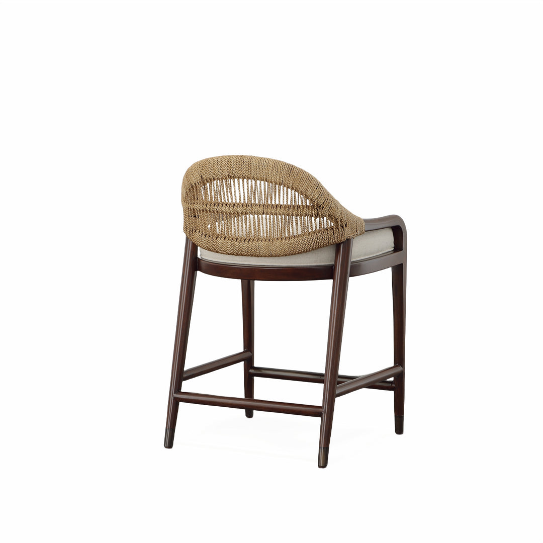 LOW BACK COUNTER STOOL - FLAX