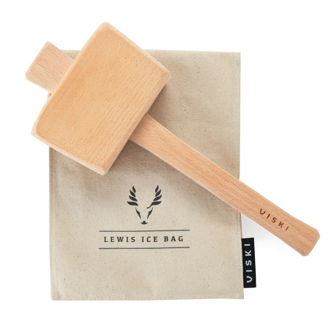 ICE BAG CANVAS & WOOD MALLET