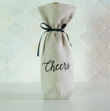 WINE BAG "CHEERS" FLAX (NRD)