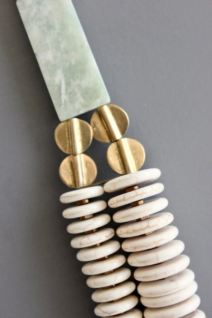 NECKLACE DOUBLE STRAND WITH MAGNESITE