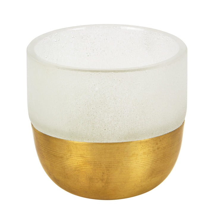 VOTIVE GLASS GOLD SMALL