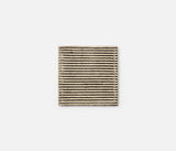 COASTERS SQUARE CANDY STRIPE BROWN S/4