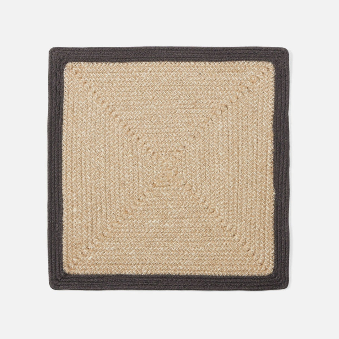 PLACEMAT DARK GRAY JUTE/COTTON