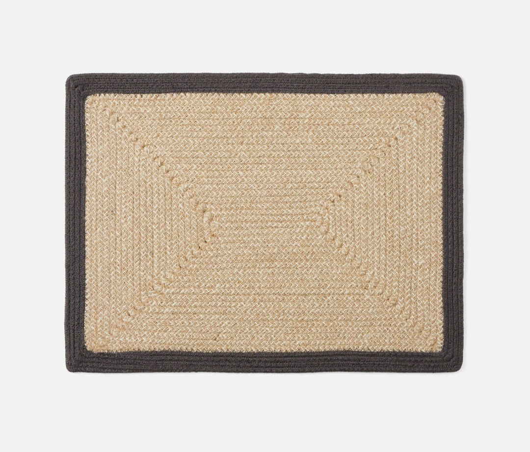 PLACEMAT DARK GRAY JUTE/COTTON