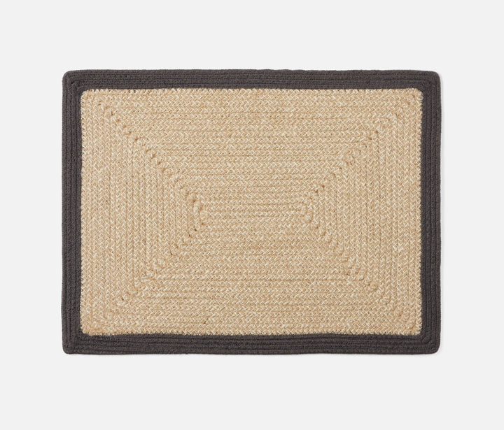 PLACEMAT DARK GRAY JUTE/COTTON