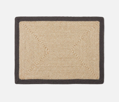 PLACEMAT DARK GRAY JUTE/COTTON (Available in 2 Sizes)
