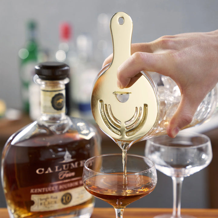 COCKTAIL STRAINER POLISHED GOLD