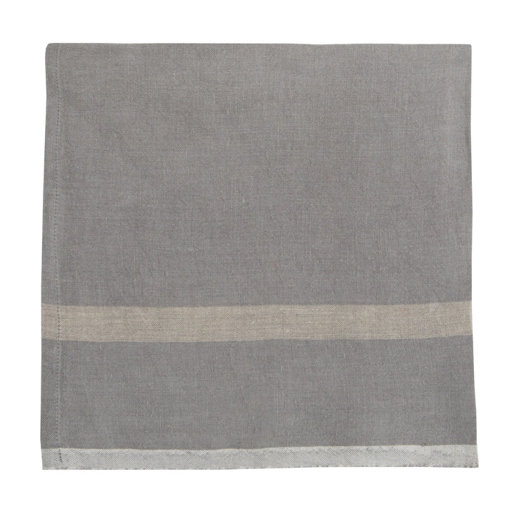 NAPKIN LAUNDERED LINEN GREY/NATURAL #52399