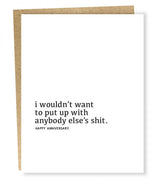GREETING CARD ANNIVERSARY "ANYBODY ELSE"