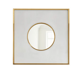 SQUARE MIRROR ROUND SHAGREEN GRAY/BLUE (NRD)