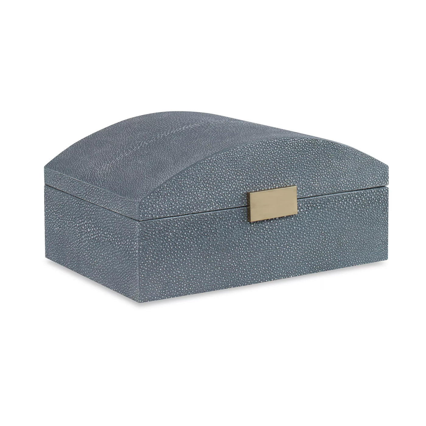 BOX ARCHED FAUX SHAGREEN GRAY