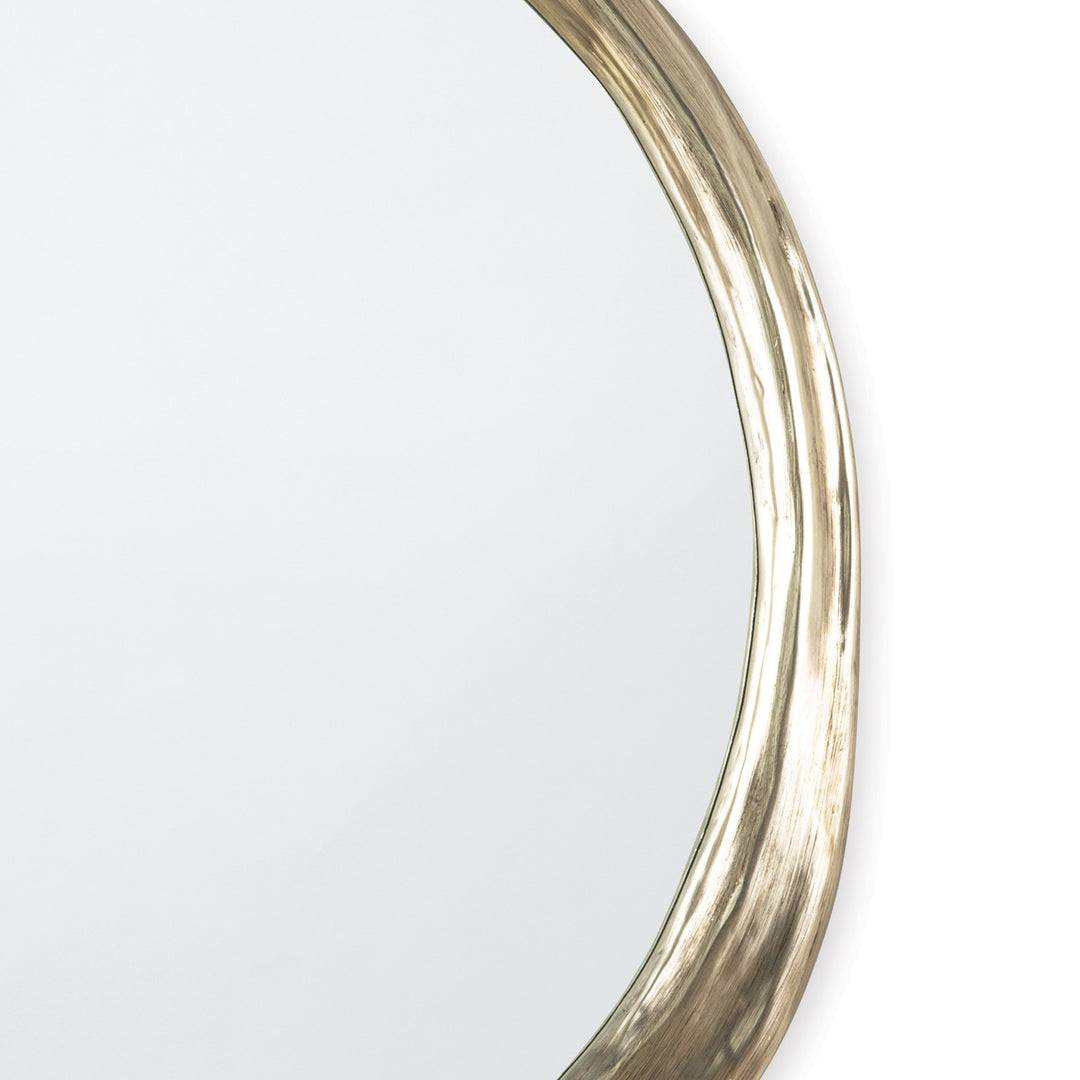 MIRROR LIQUID ANTIQUE SILVER ROUND #52868