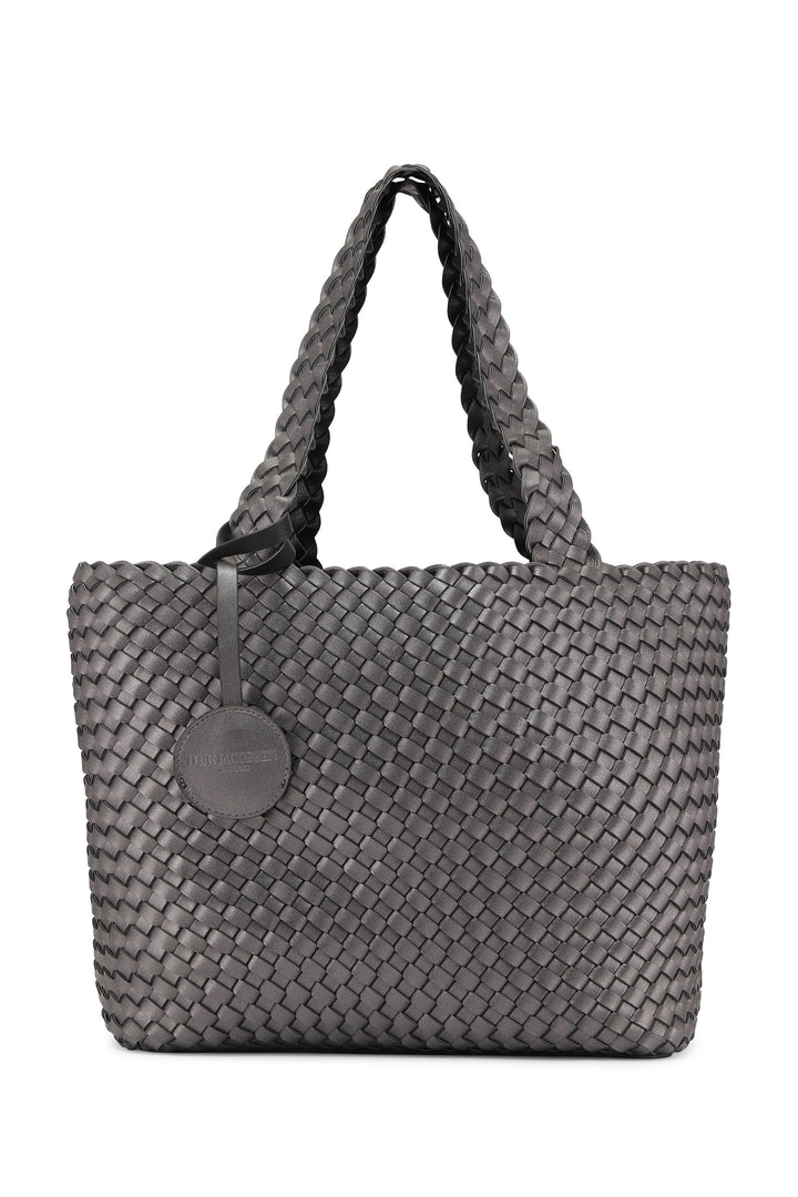 TOTE BAG BLACK & GUN METAL #52906