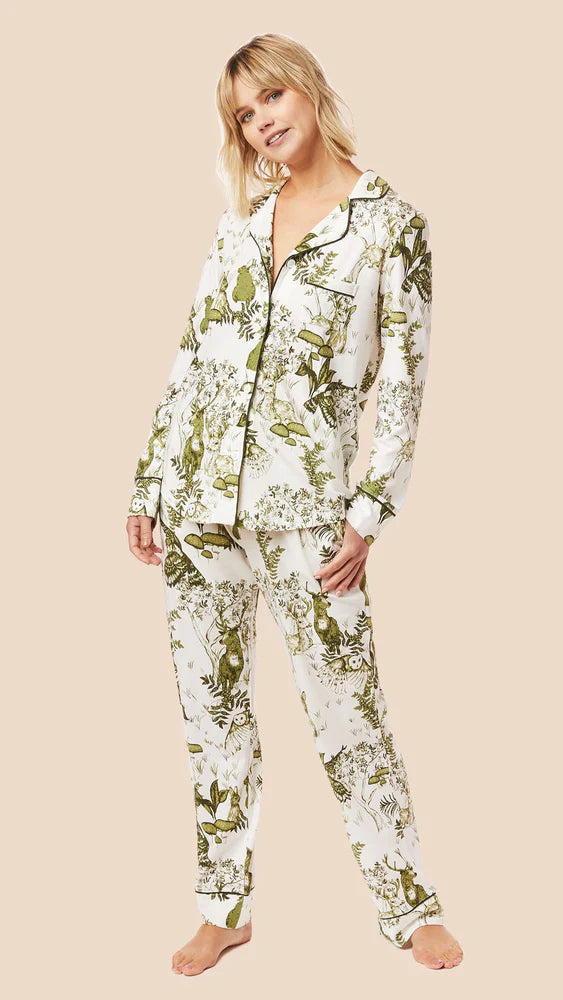 PAJAMA SET LONG-SLEEVED WOODSIDE PIMA KNIT