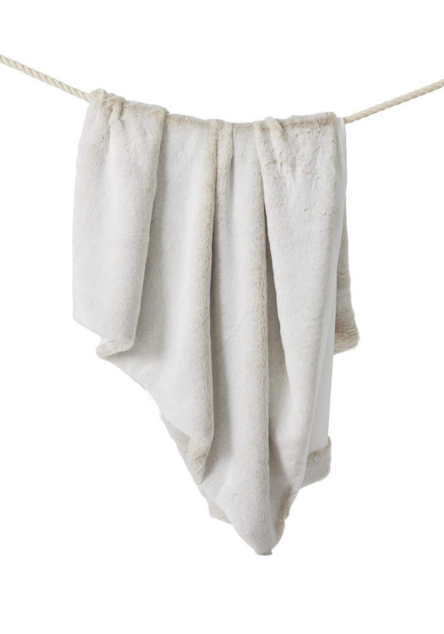 THROW PEARL MINK FAUX FUR