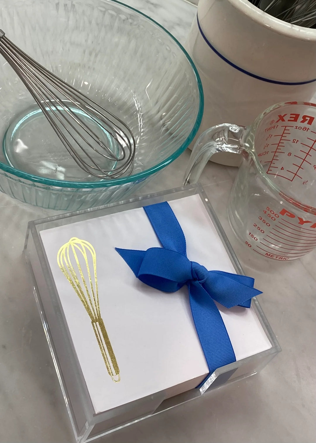 NOTEPAD SMALL GOLD FOIL WHISK