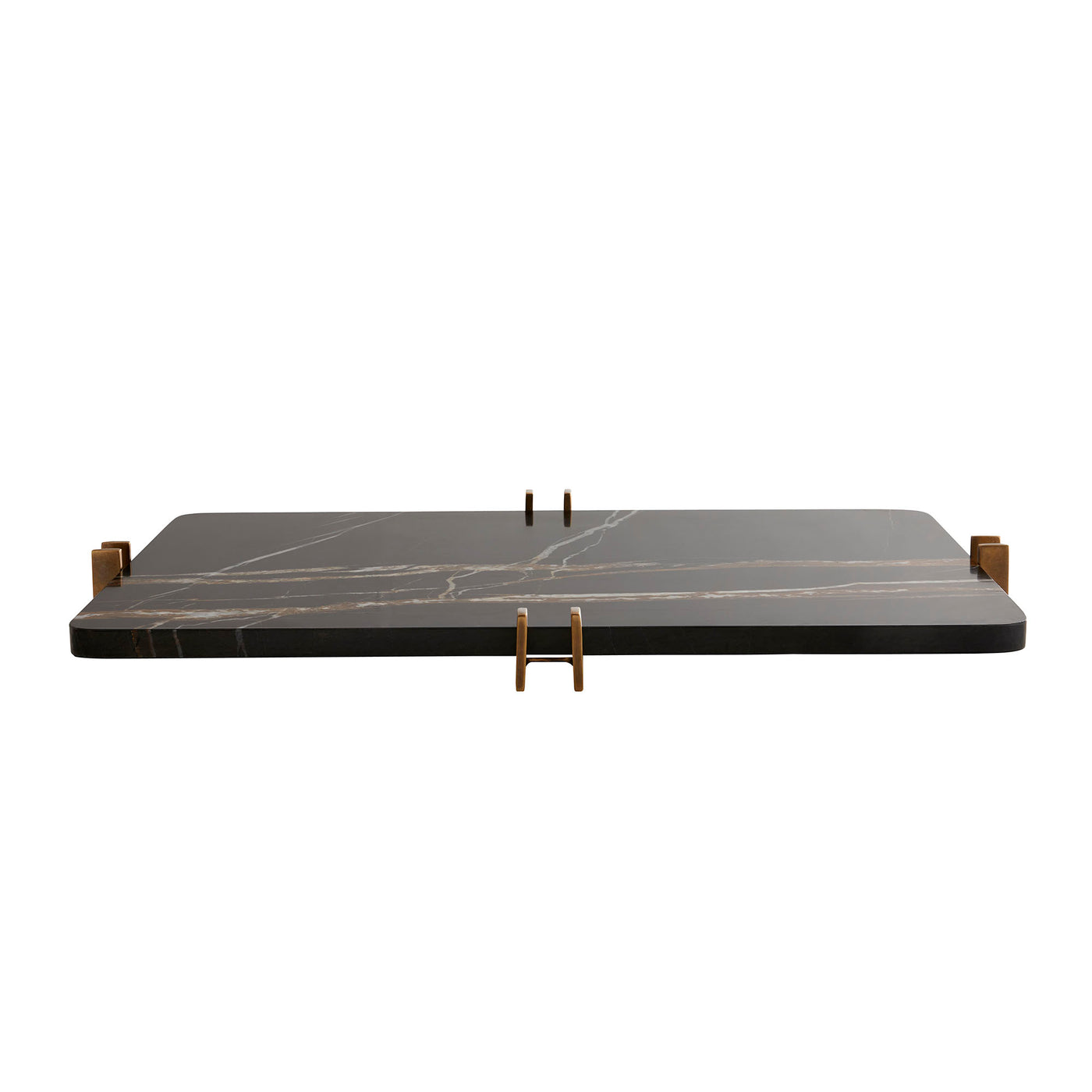 TRAY MARBLE LOW METAL RAIL STAND