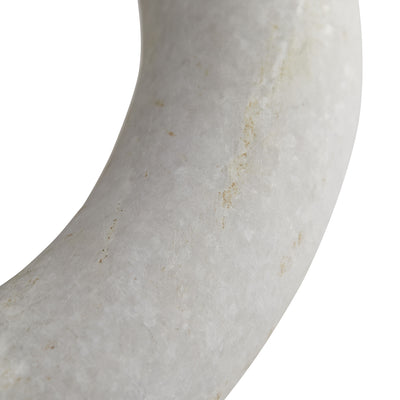 SCULPTURE LINKED WHITE MARBLE/BRASS