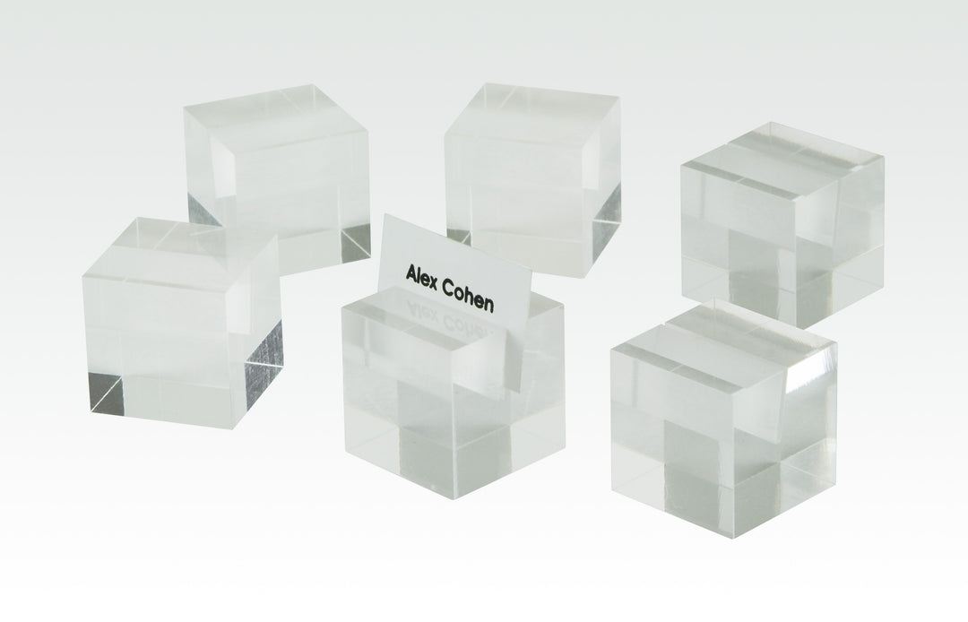 PLACE CARD HOLDERS LUCITE CLEAR - SET OF 6 #54000