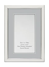 FRAME NARROW ENAMEL WHITE & SILVER
