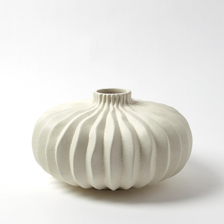 VASE CERAMIC ORGANIC RIDGES