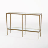 CONSOLE TABLE 2-TIER ANTIQUE GOLD