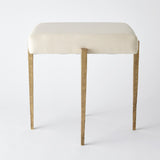 BENCH ANTIQUE GOLD VELVET