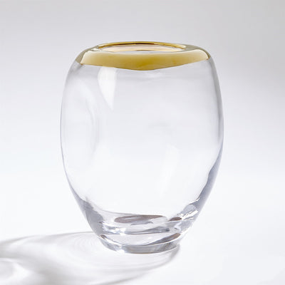 VASE ORGANIC FORMED WITH GOLD EDGE