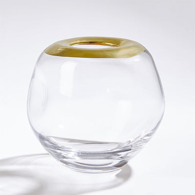 VASE ORGANIC FORMED WITH GOLD EDGE