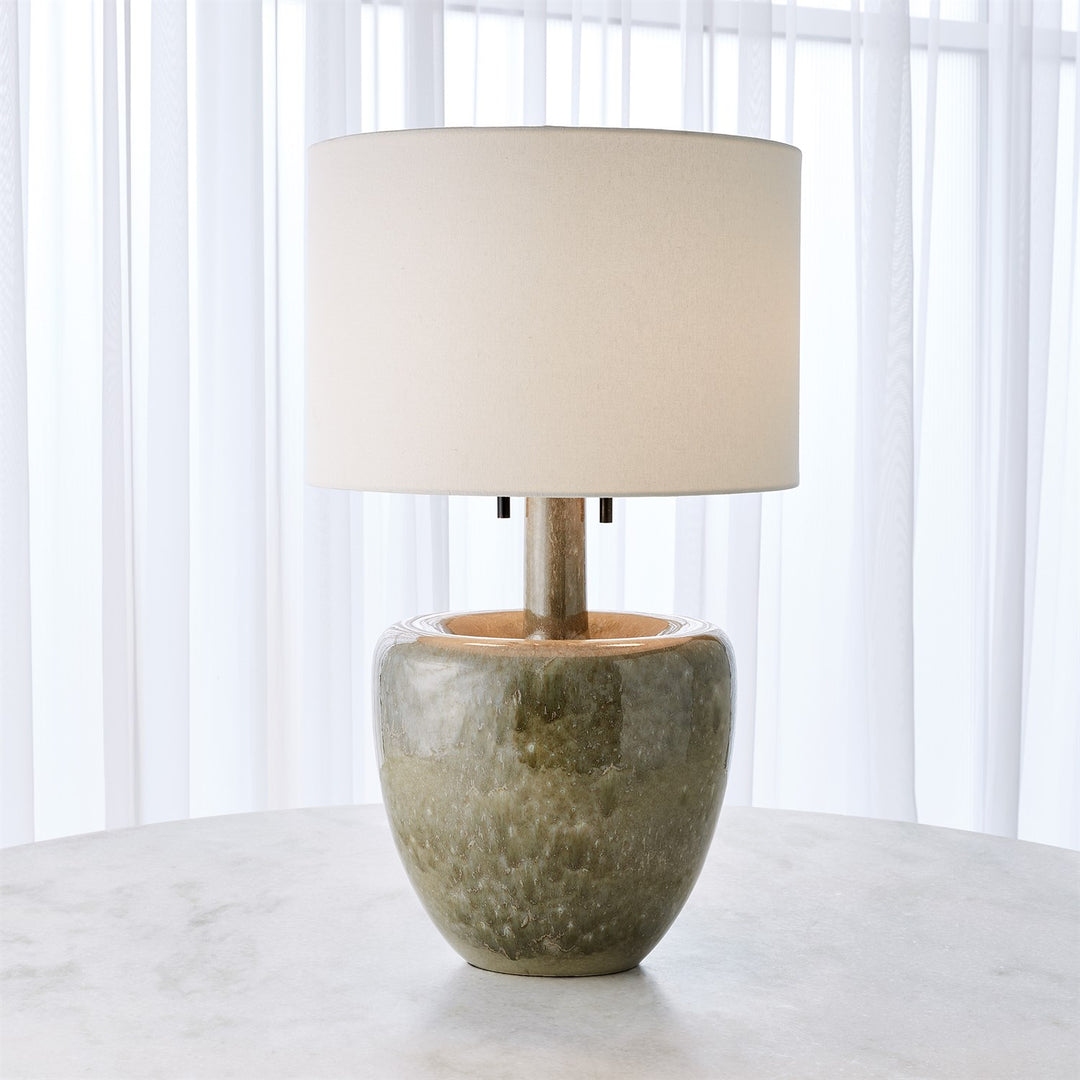 TABLE LAMP CERAMIC GREEN #54350