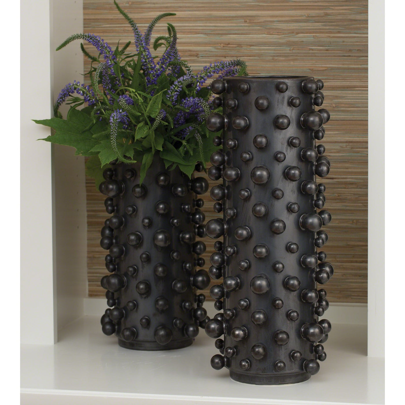 VASE CERAMIC MOLECULAR GRAPHITE (Available in 2 Sizes)