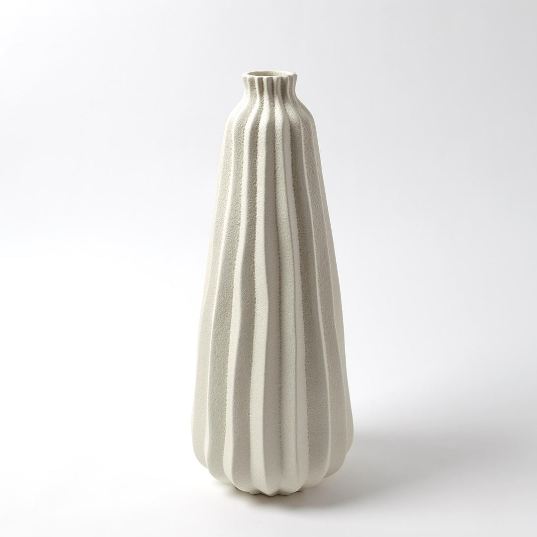 VASE CERAMIC ORGANIC RIDGES