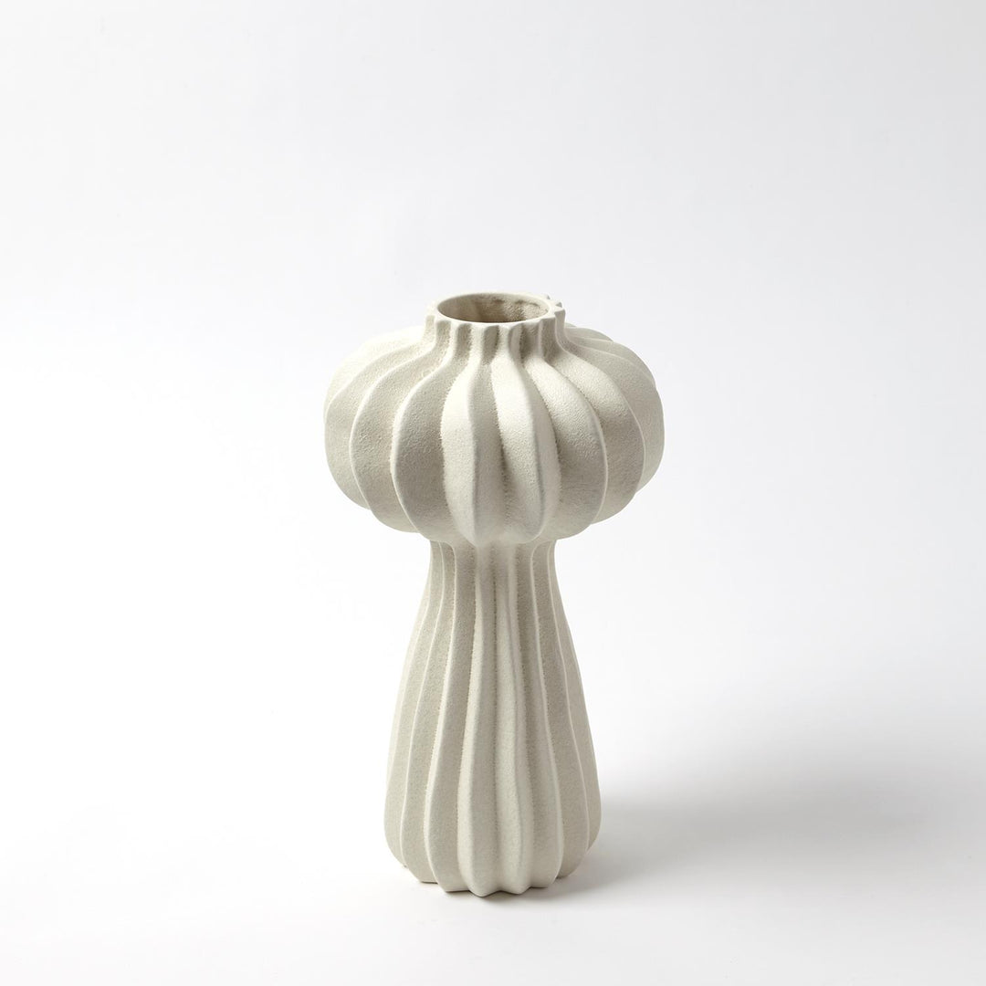 VASE CERAMIC ORGANIC RIDGES