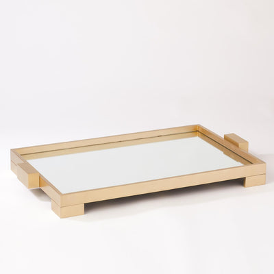TRAY BRASS FRAME WITH MIRROR TOP #54458