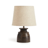 TABLE LAMP PETITE MANGO WOOD WASHED BLACK