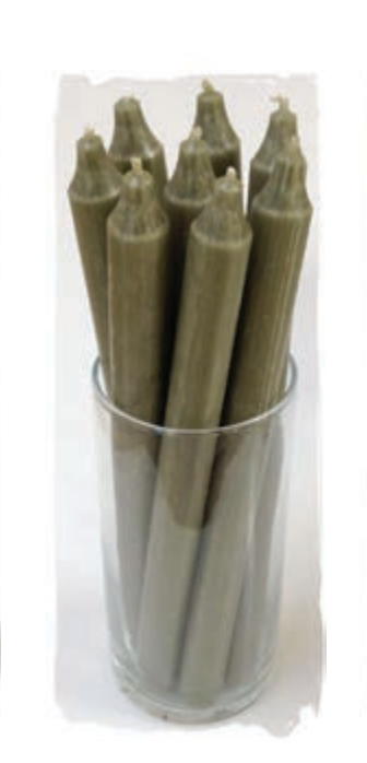 CANDLE RUSTIC TAPER HOLIDAY COLORS