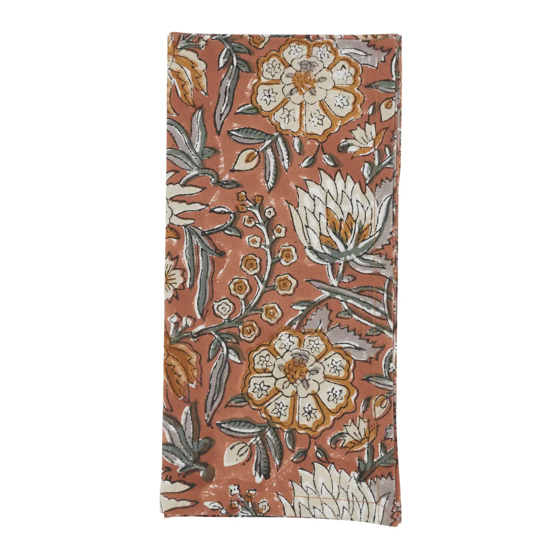 NAPKIN BOTANICAL PRINT RUST