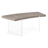 DESK CURVED IN GREY EUCALYPTUS (NRD)