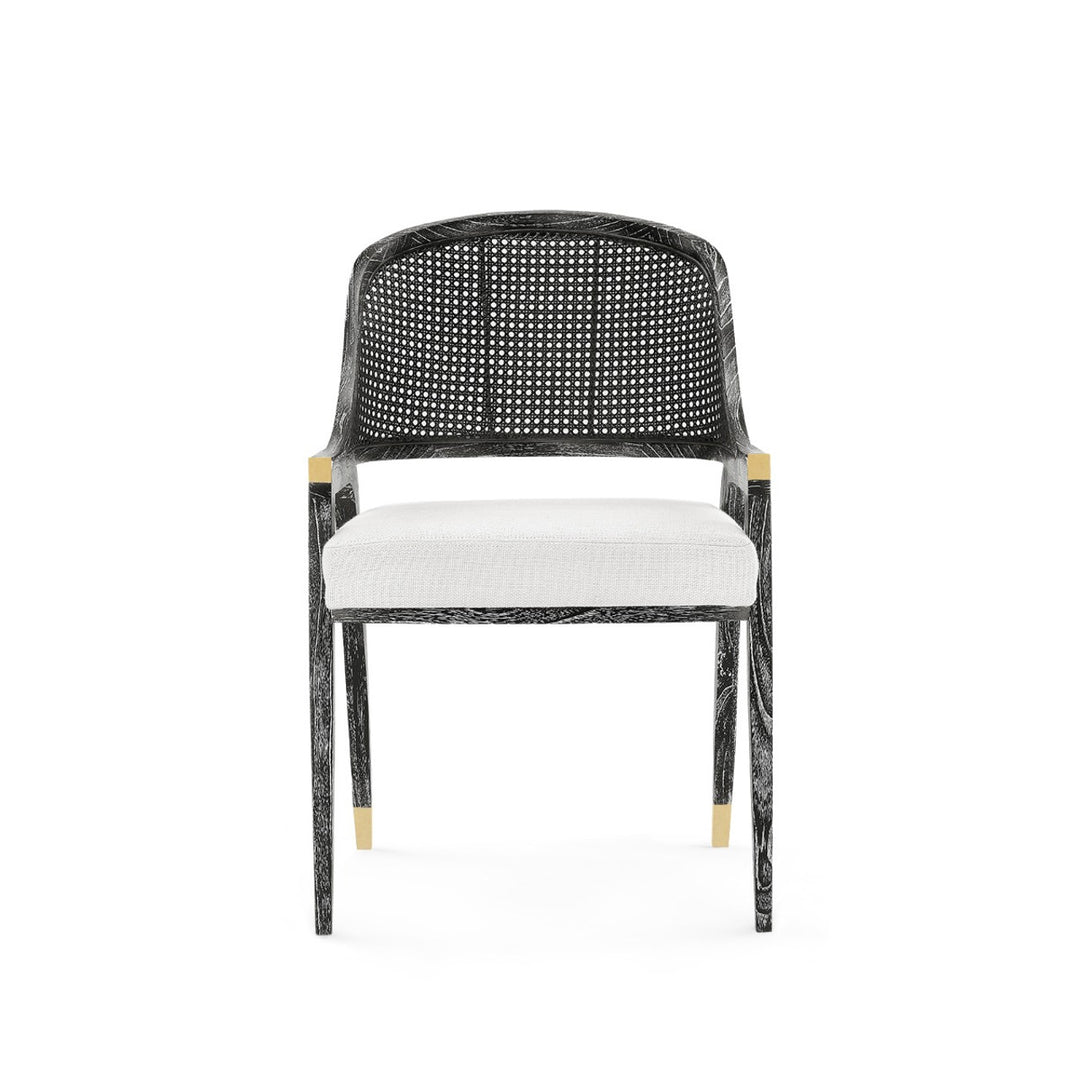 CHAIR LACQUERED CANING BLACK MAHOGANY #55922