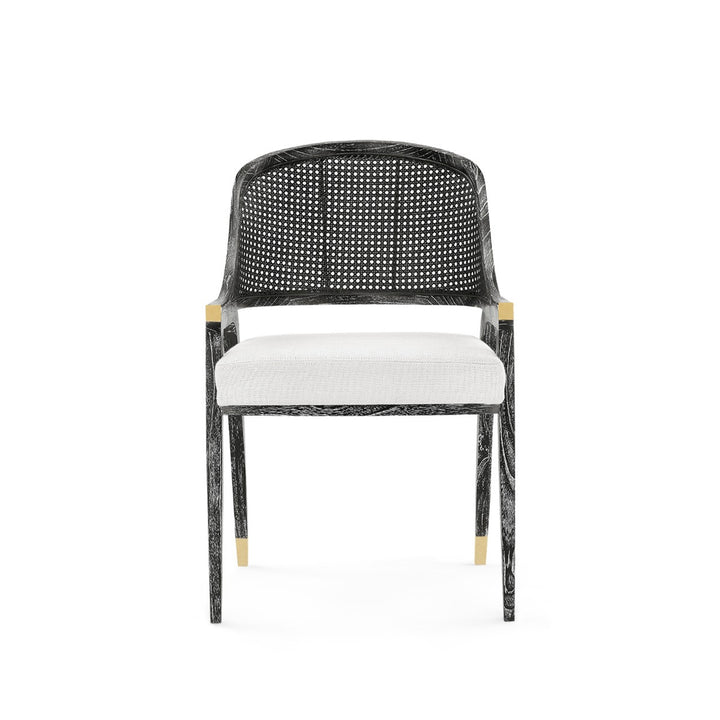 CHAIR LACQUERED CANING BLACK MAHOGANY #55922