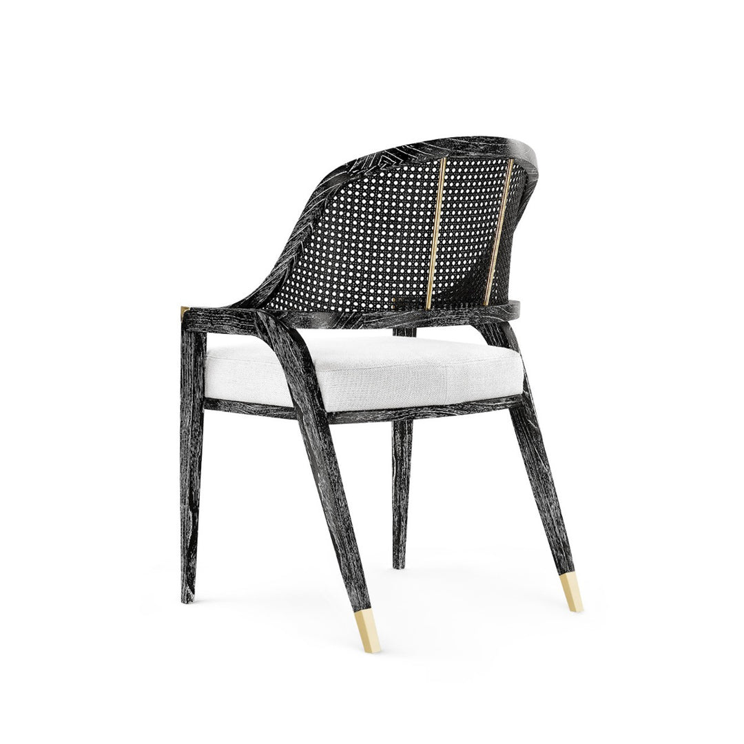 CHAIR LACQUERED CANING BLACK MAHOGANY #55922