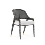 CHAIR LACQUERED CANING BLACK MAHOGANY