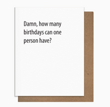 BIRTHDAY GREETING CARD "HOW MANY"