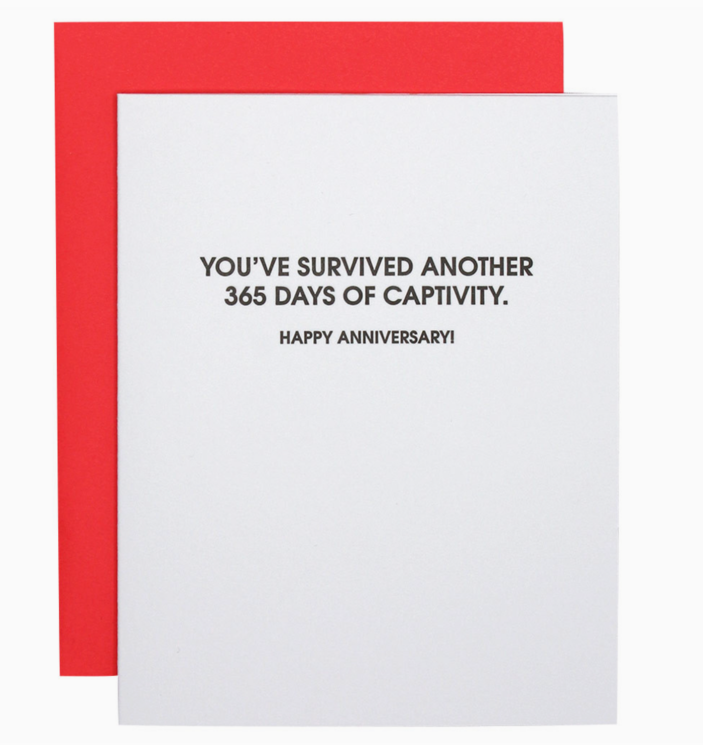 GREETING CARD "SURVIVED ANOTHER 365 DAYS OF CAPTIVITY"