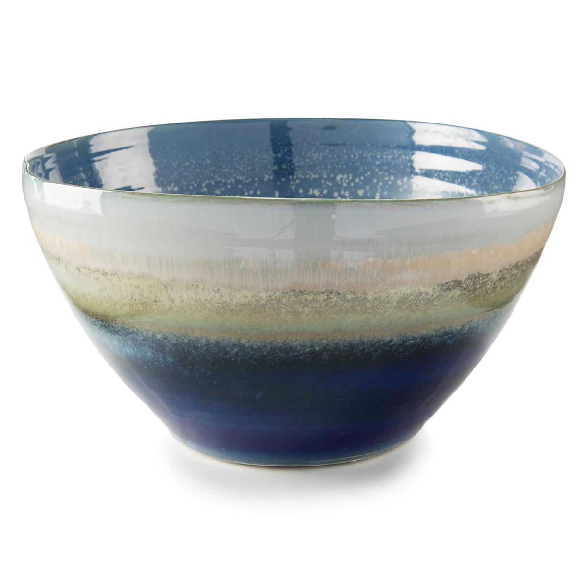 BOWL BLUE CREAM GLAZED #56370