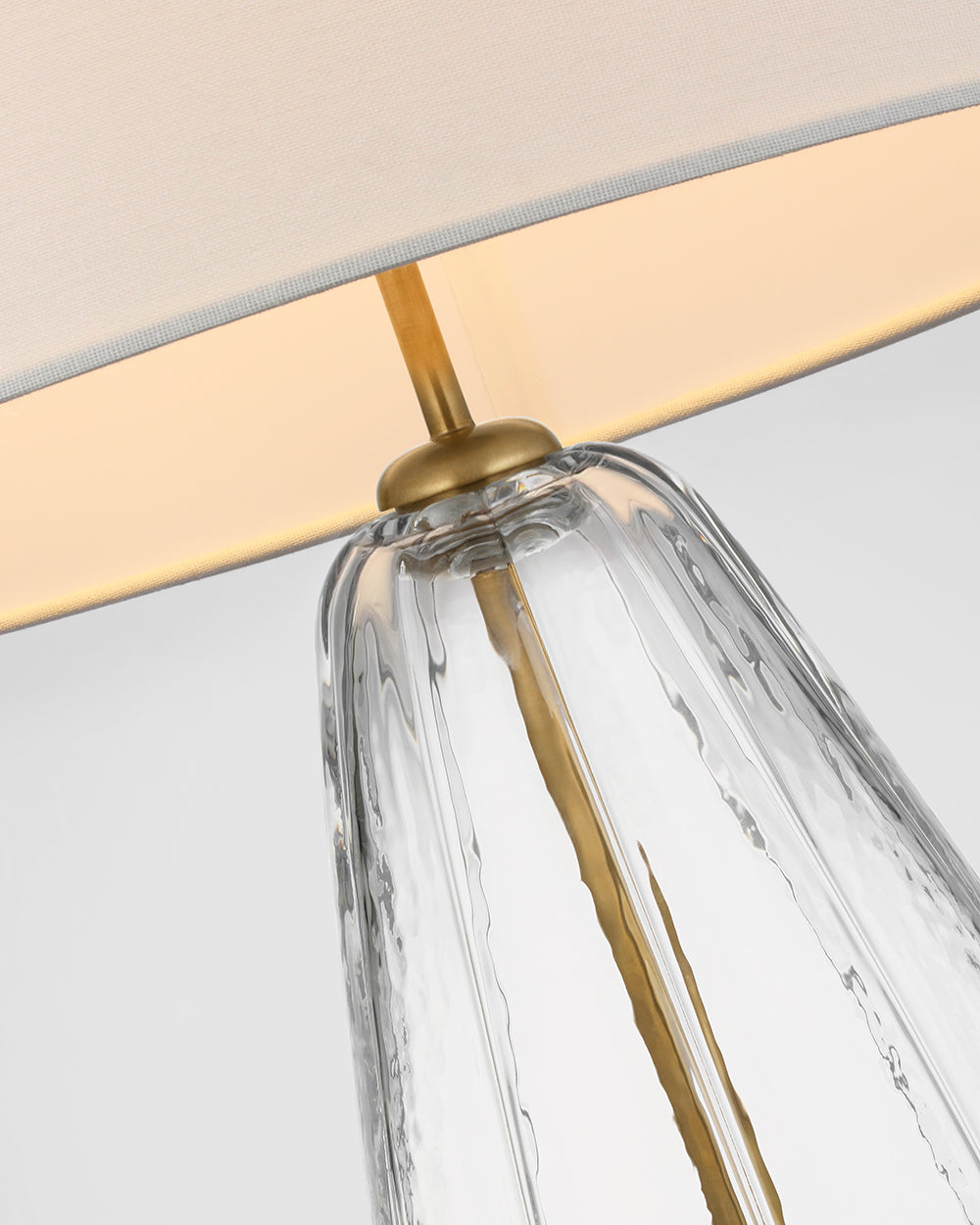 TABLE LAMP FLUTED CLEAR GLASS LG #56667