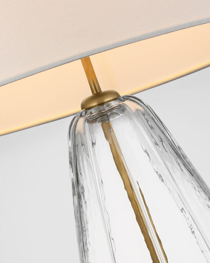 TABLE LAMP FLUTED CLEAR GLASS LG #56667