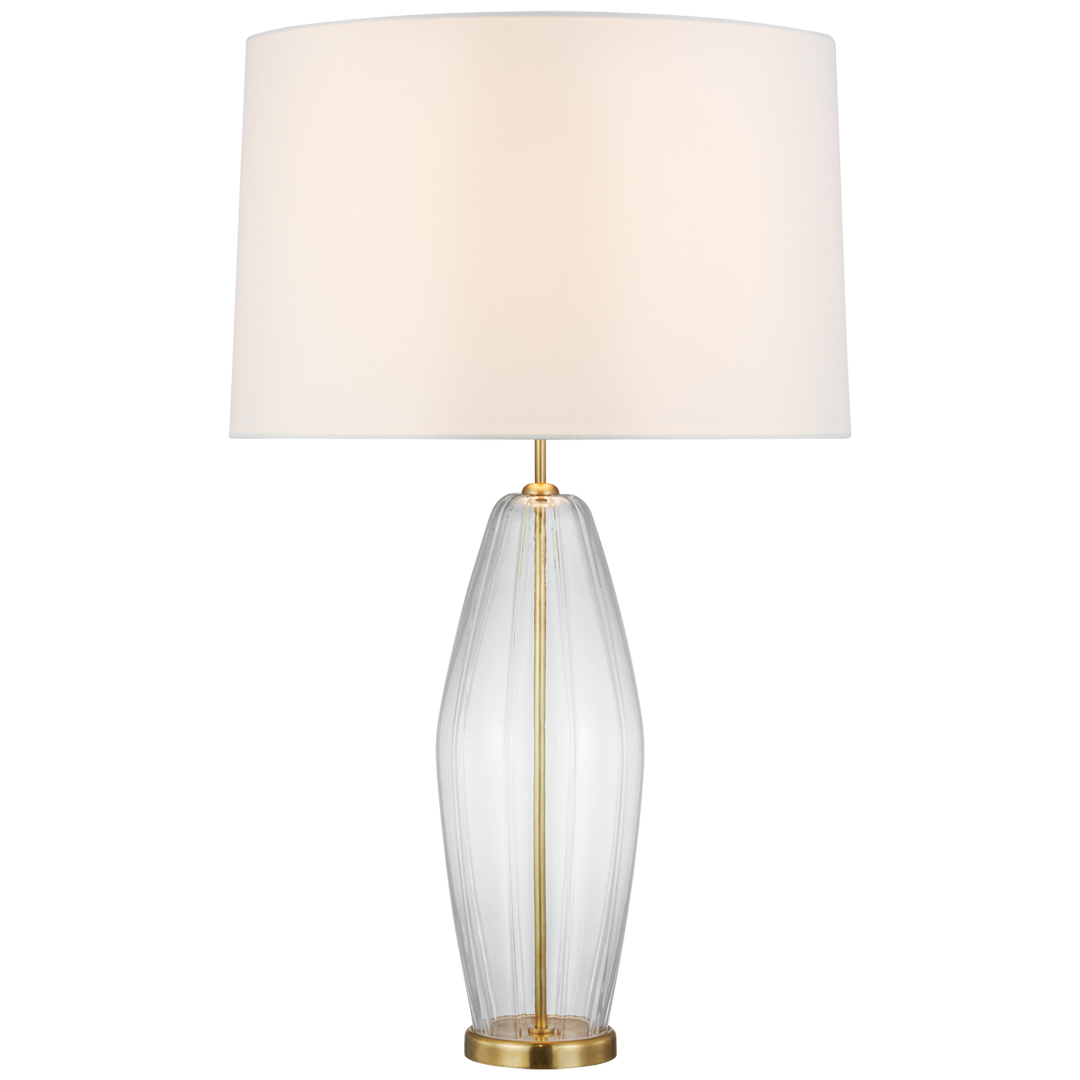 TABLE LAMP FLUTED CLEAR GLASS LG #56667