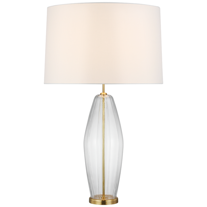TABLE LAMP FLUTED CLEAR GLASS LG #56667